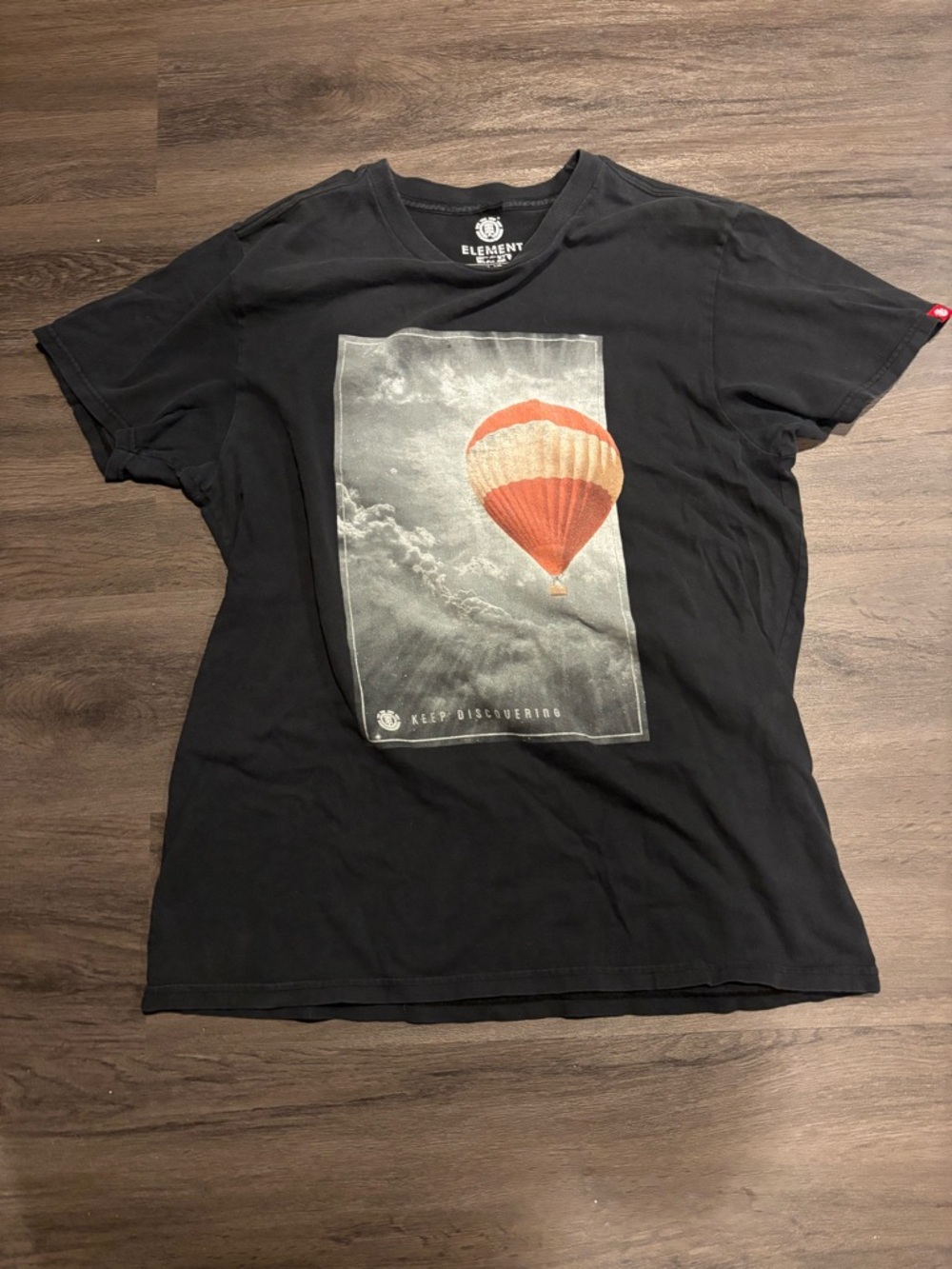 Element Black Graphic Tee with White Logo